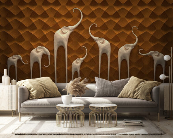 Groupe d'éléphants sur un mur u66588pig9 600x480 - Groupe d'éléphants sur un mur - tegory