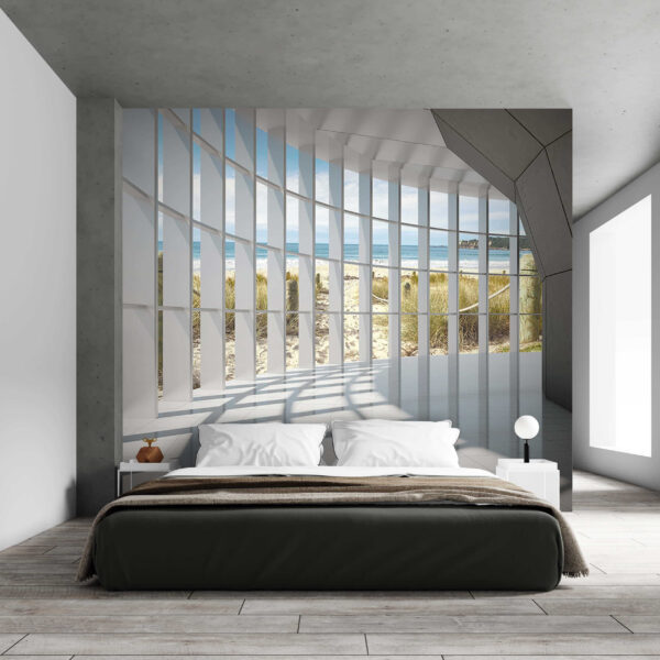 Grande chambre avec fenêtres et vue sur la plage Grande chambre avec fenêtres et vue sur la plage