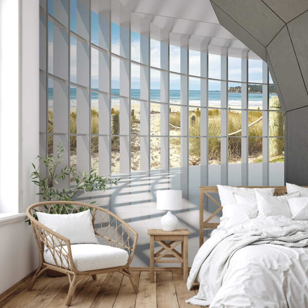Grande chambre avec fenêtres et vue sur la plage Grande chambre avec fenêtres et vue sur la plage