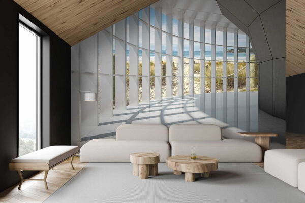 Grande chambre avec fenêtres et vue sur la plage Grande chambre avec fenêtres et vue sur la plage