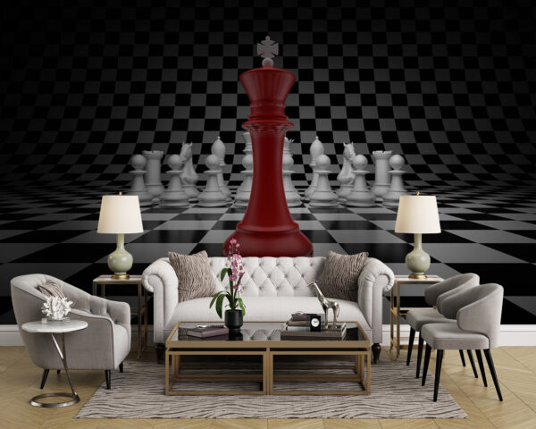 Pièce d'échecs rouge et blanche u70562pig43 600x480 - Pièce d'échecs rouge et blanche - tegory
