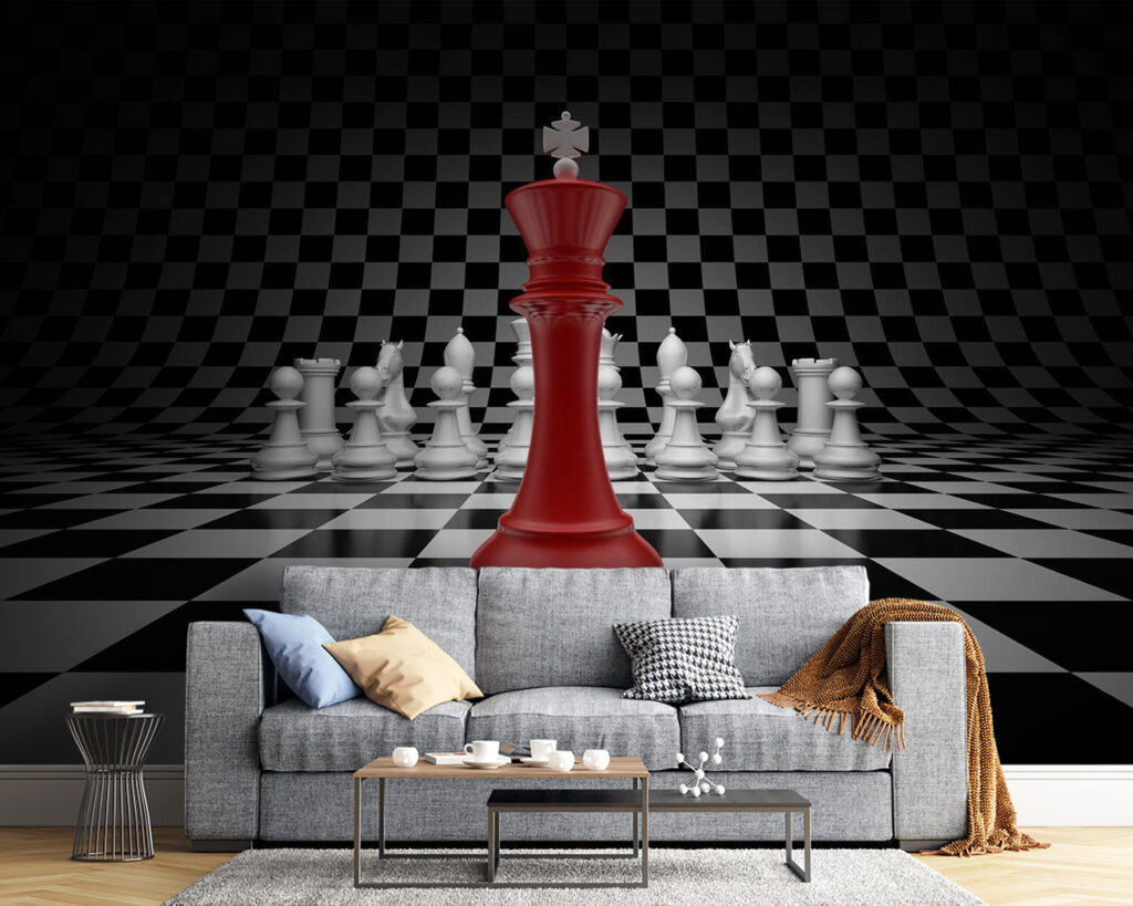 Pièce d'échecs rouge et blanche u70562pig54 1024x819 - Pièce d'échecs rouge et blanche - tegory