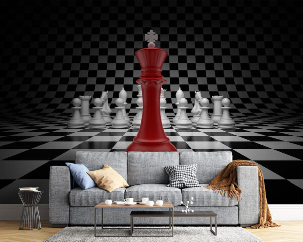 Pièce d'échecs rouge et blanche u70562pig54 600x480 - Pièce d'échecs rouge et blanche - tegory