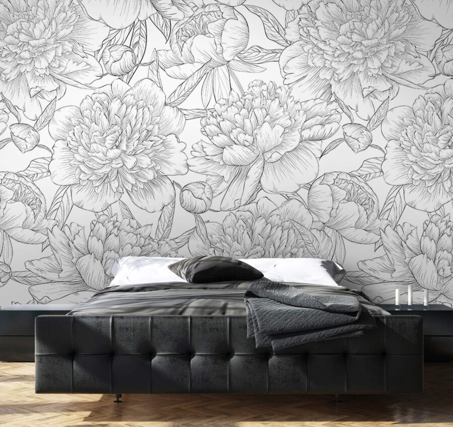 Motif de fleurs et de feuilles Motif de fleurs et de feuilles