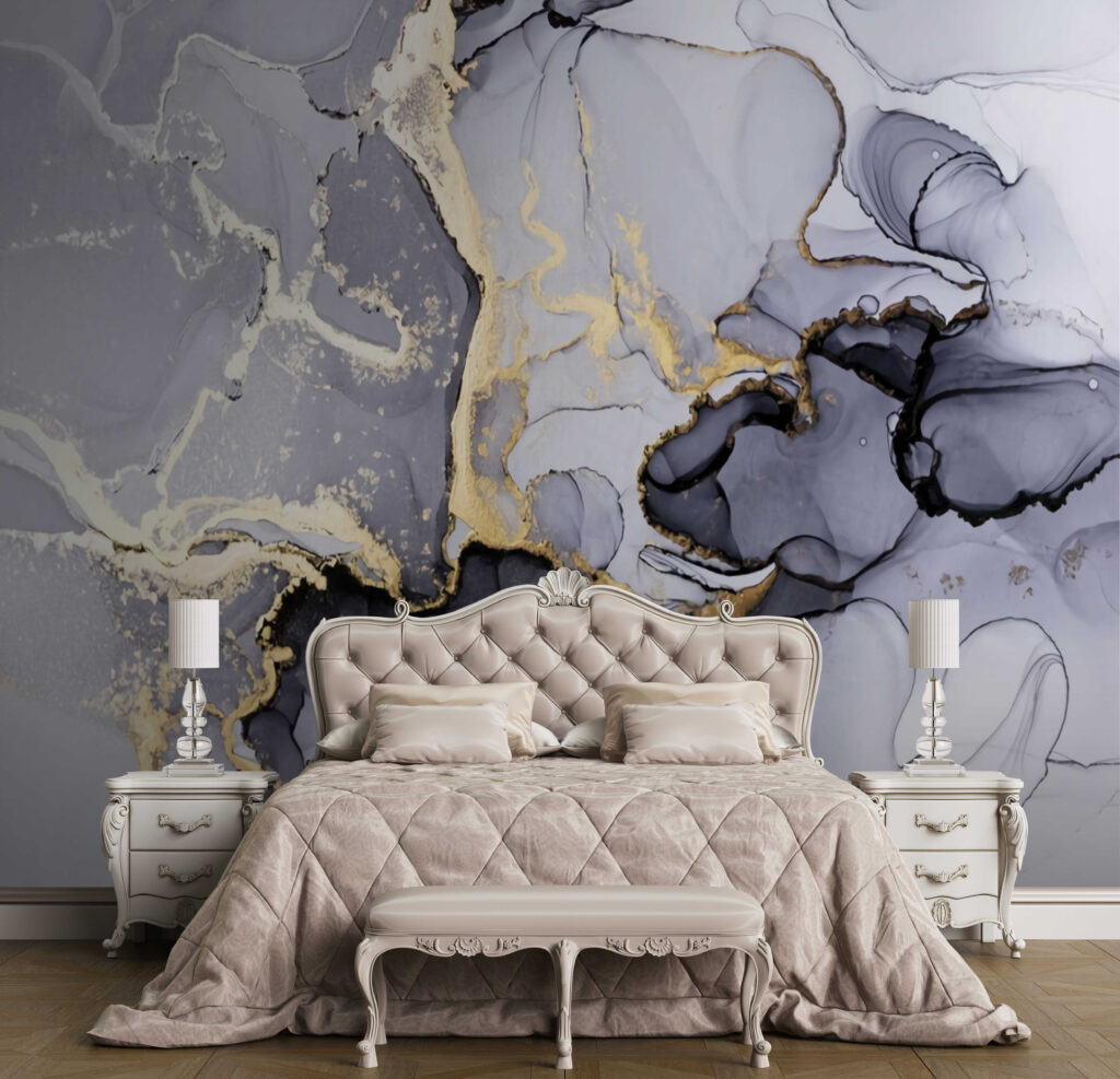 Abstract flowing patterns in muted hues