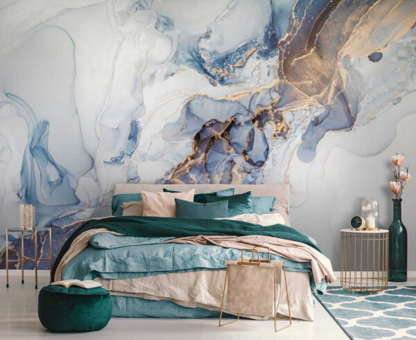 Art abstrait bleu et blanc. Art abstrait bleu et blanc.