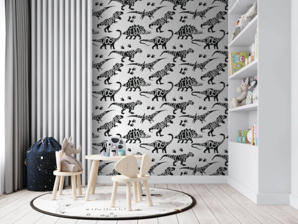Modèle de dinosaures avec des mots Modèle de dinosaures avec des mots