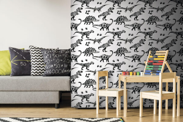 Modèle de dinosaures avec des mots Modèle de dinosaures avec des mots