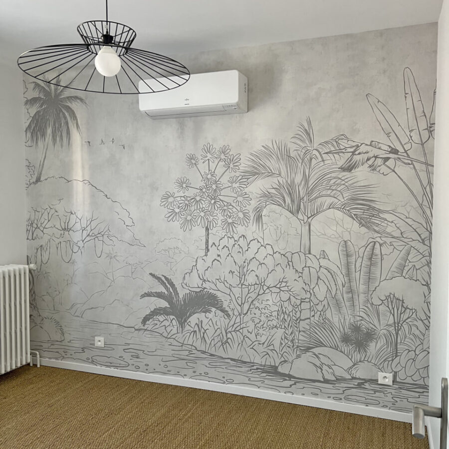 Dessin d'une rivière avec des arbres et des plantes Dessin d'une rivière avec des arbres et des plantes