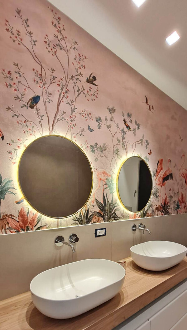 Papier peint avec des oiseaux et des plantes Papier peint avec des oiseaux et des plantes