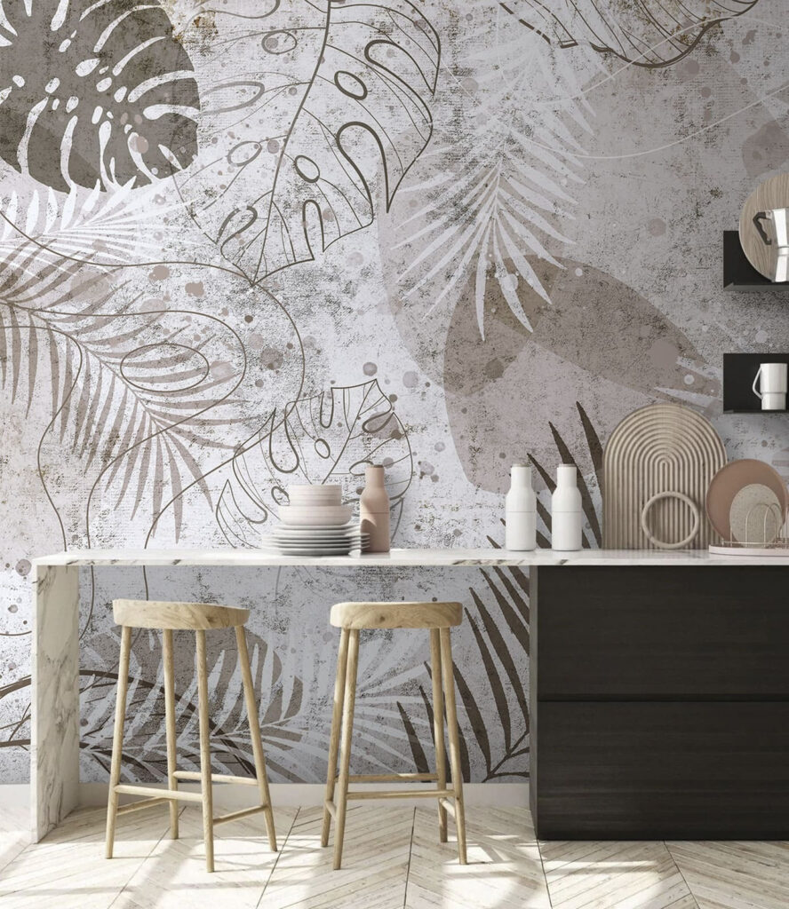 Elegant botanical patterns in neutral tones Elegant botanical patterns in neutral tones