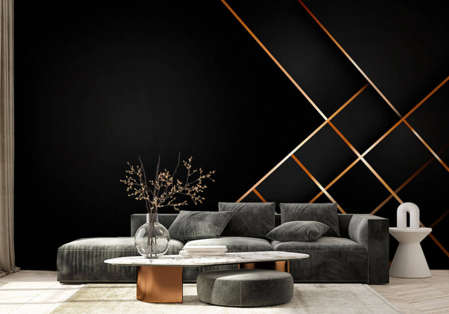 Lignes abstraites sur fond sombre