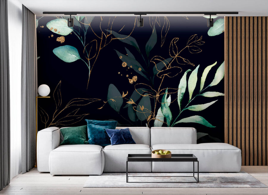 Motif de feuilles et de branches
