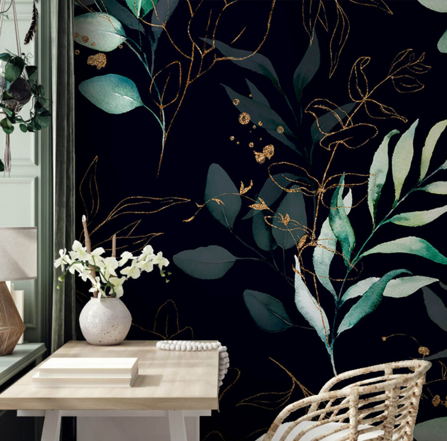 Motif de feuilles et de branches