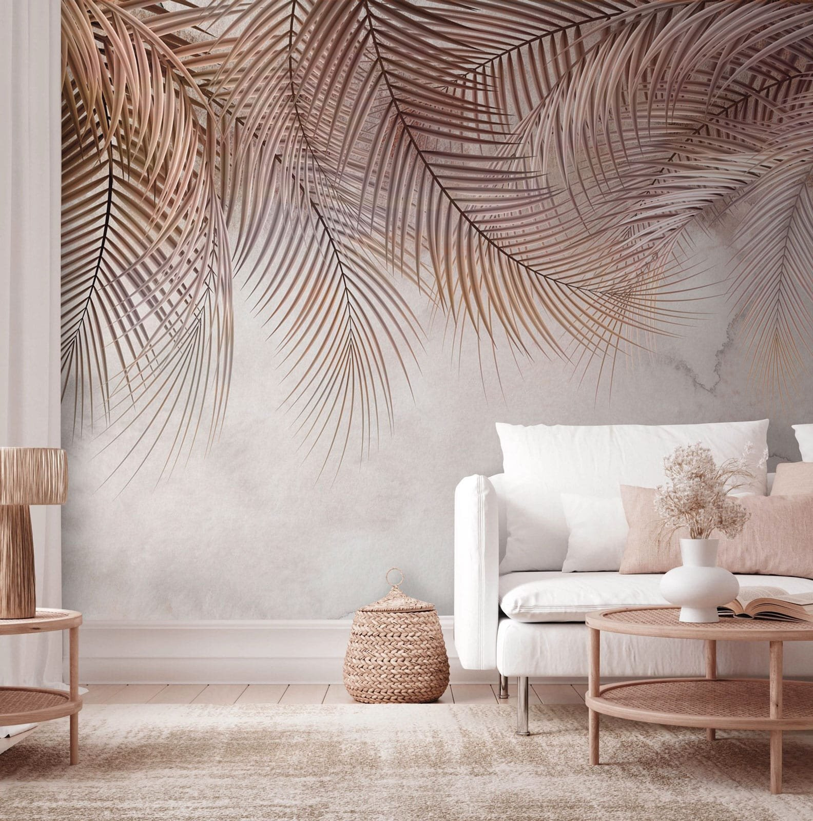 Delicate palms against a soft backdrop Delicate palms against a soft backdrop