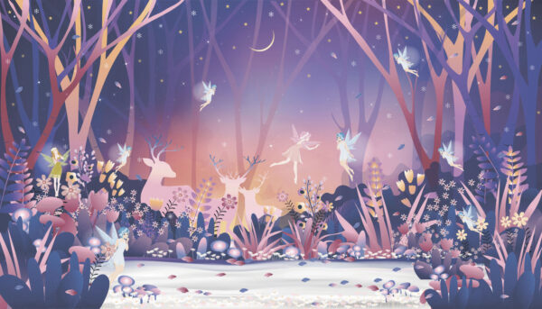 Dessin humoristique d'une fée dans les bois Dessin humoristique d'une fée dans les bois