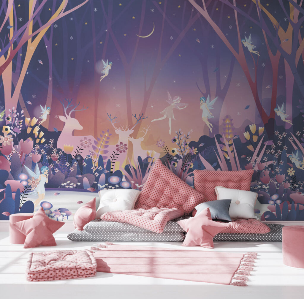 Cartoon of a fairy in the woods Cartoon of a fairy in the woods