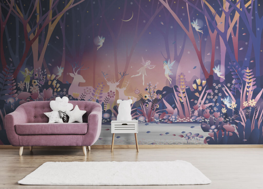 Cartoon of a fairy in the woods Cartoon of a fairy in the woods