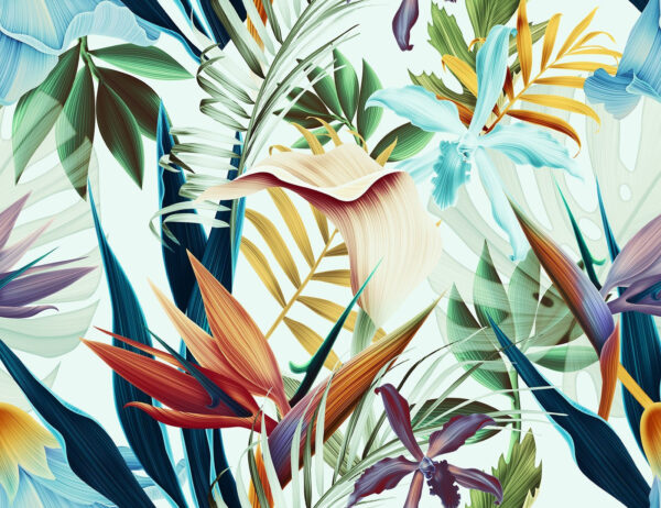 Motif floral coloré avec des fleurs Motif floral coloré avec des fleurs
