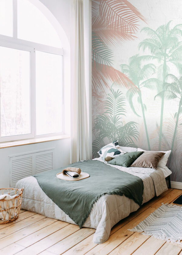 Palmiers et plantes sur fond blanc Palmiers et plantes sur fond blanc