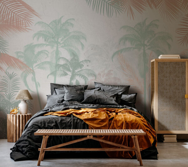 Palmiers et plantes sur fond blanc Palmiers et plantes sur fond blanc