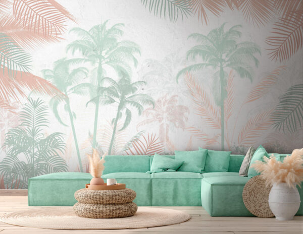 Palmiers et plantes sur fond blanc Palmiers et plantes sur fond blanc