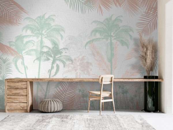 Palmiers et plantes sur fond blanc Palmiers et plantes sur fond blanc