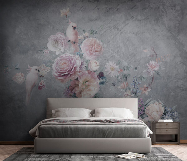 Peinture de fleurs et d'oiseaux Peinture de fleurs et d'oiseaux