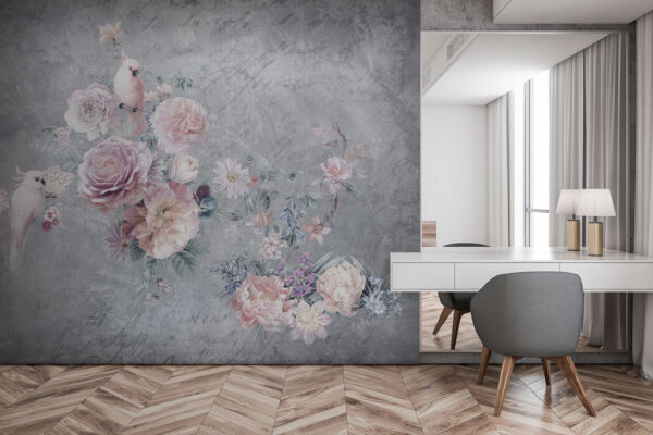 Peinture de fleurs et d'oiseaux Peinture de fleurs et d'oiseaux