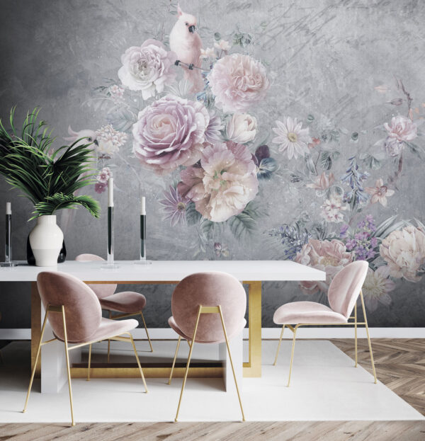 Peinture de fleurs et d'oiseaux Peinture de fleurs et d'oiseaux