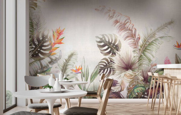 Feuillage et fleurs tropicaux éclatants. Feuillage et fleurs tropicaux éclatants.