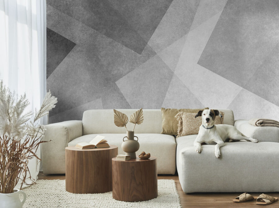 Fond gris et blanc