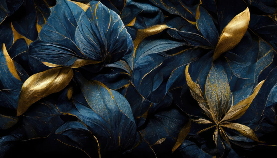 Feuilles élégantes dans des teintes vibrantes.