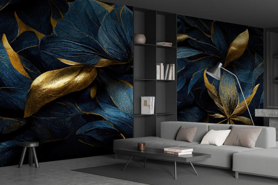 Feuilles élégantes dans des teintes vibrantes.