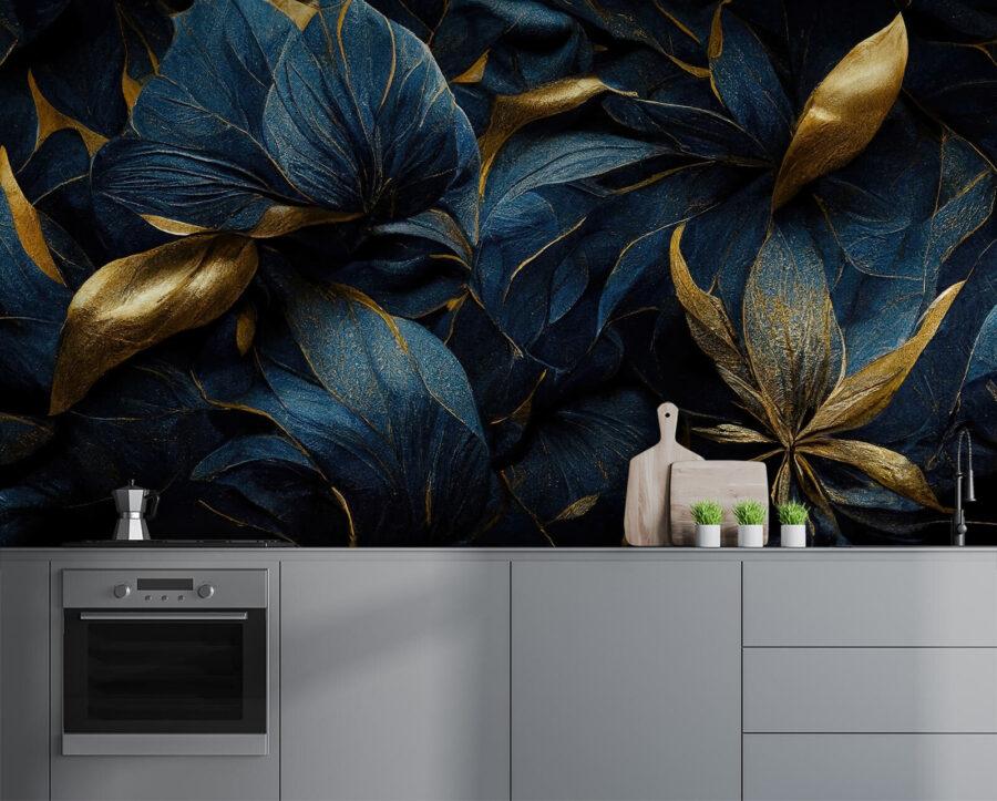 Feuilles élégantes dans des teintes vibrantes.