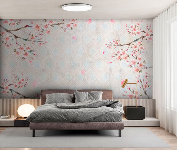 Motif floral blanc et rose Motif floral blanc et rose