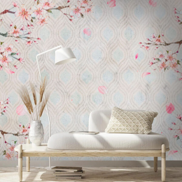 Motif floral blanc et rose Motif floral blanc et rose