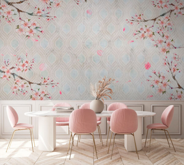 Motif floral blanc et rose Motif floral blanc et rose