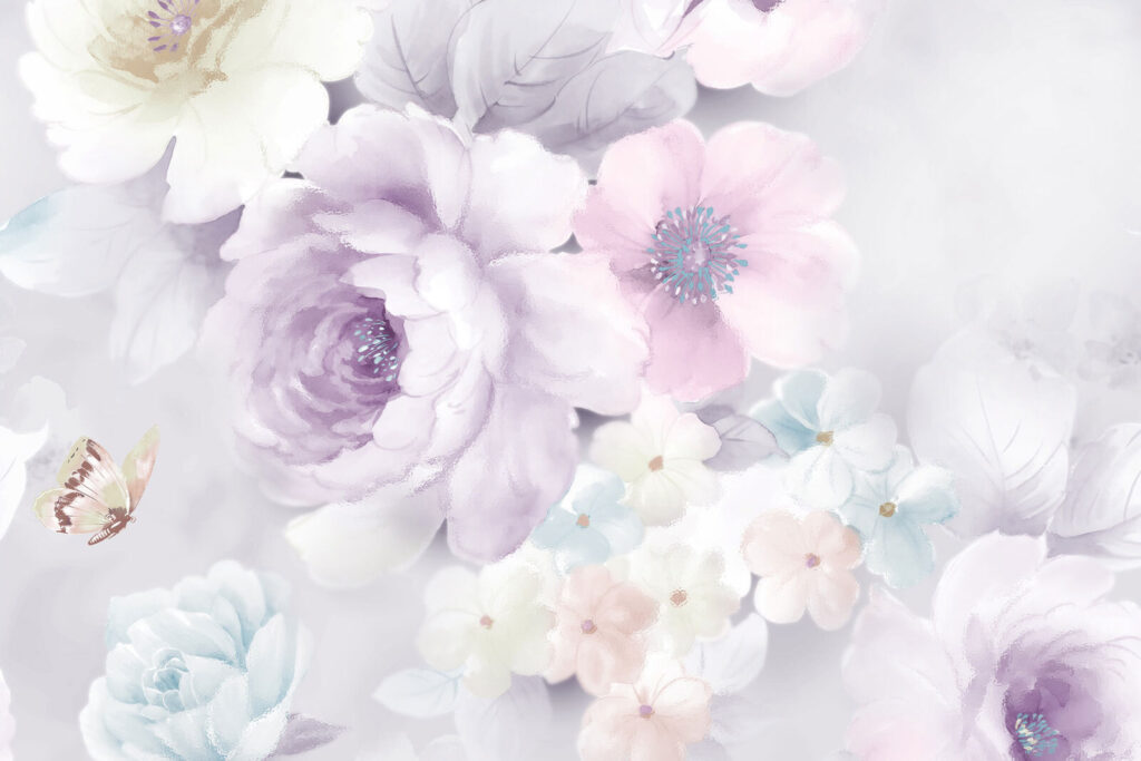 Des fleurs douces dans des tons pastel. Des fleurs douces dans des tons pastel.