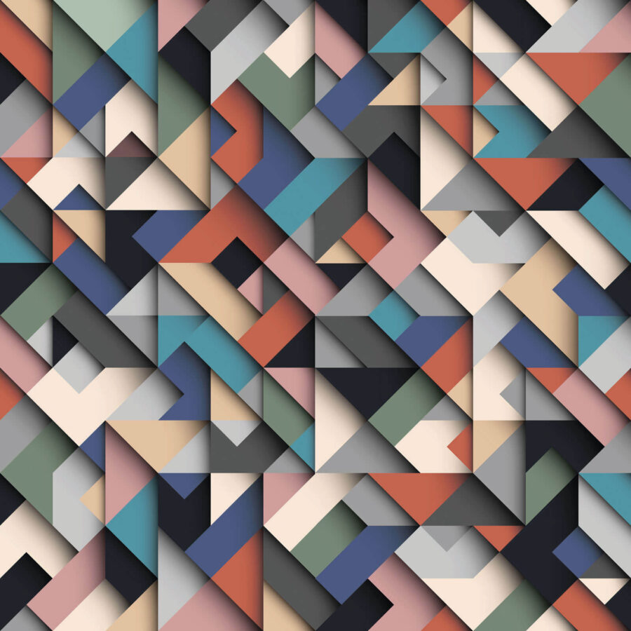 Motif multicolore de carrés