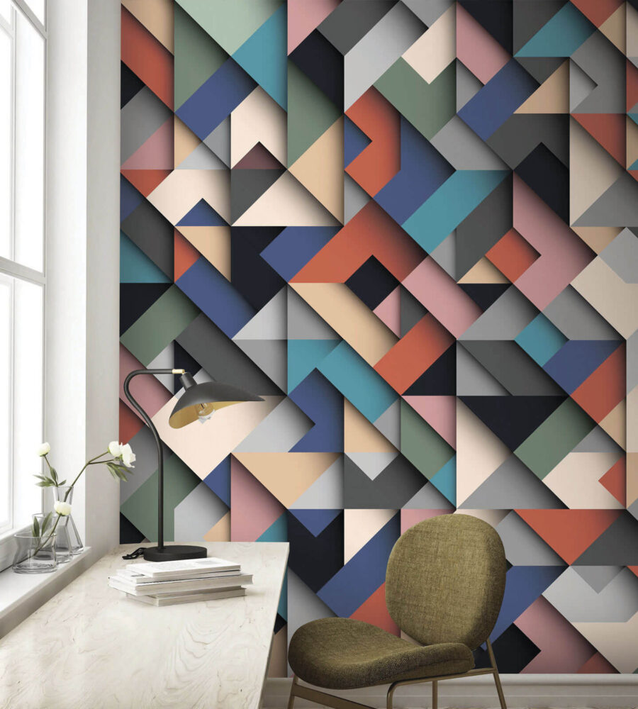 Motif multicolore de carrés