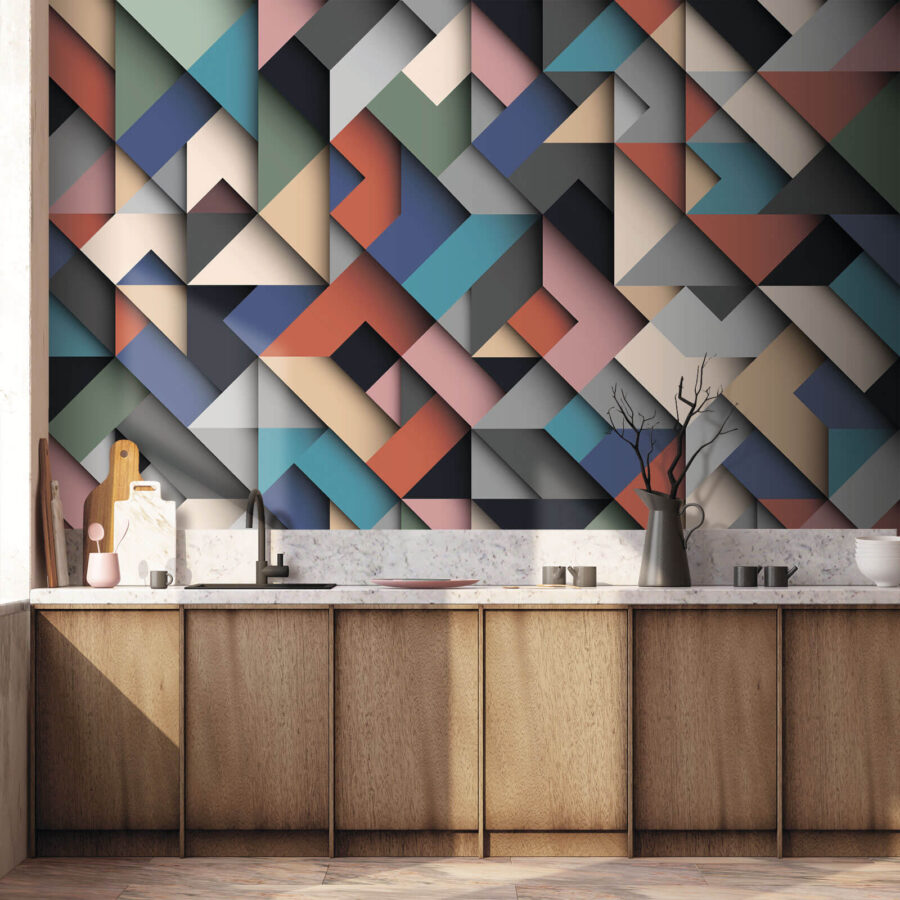 Motif multicolore de carrés
