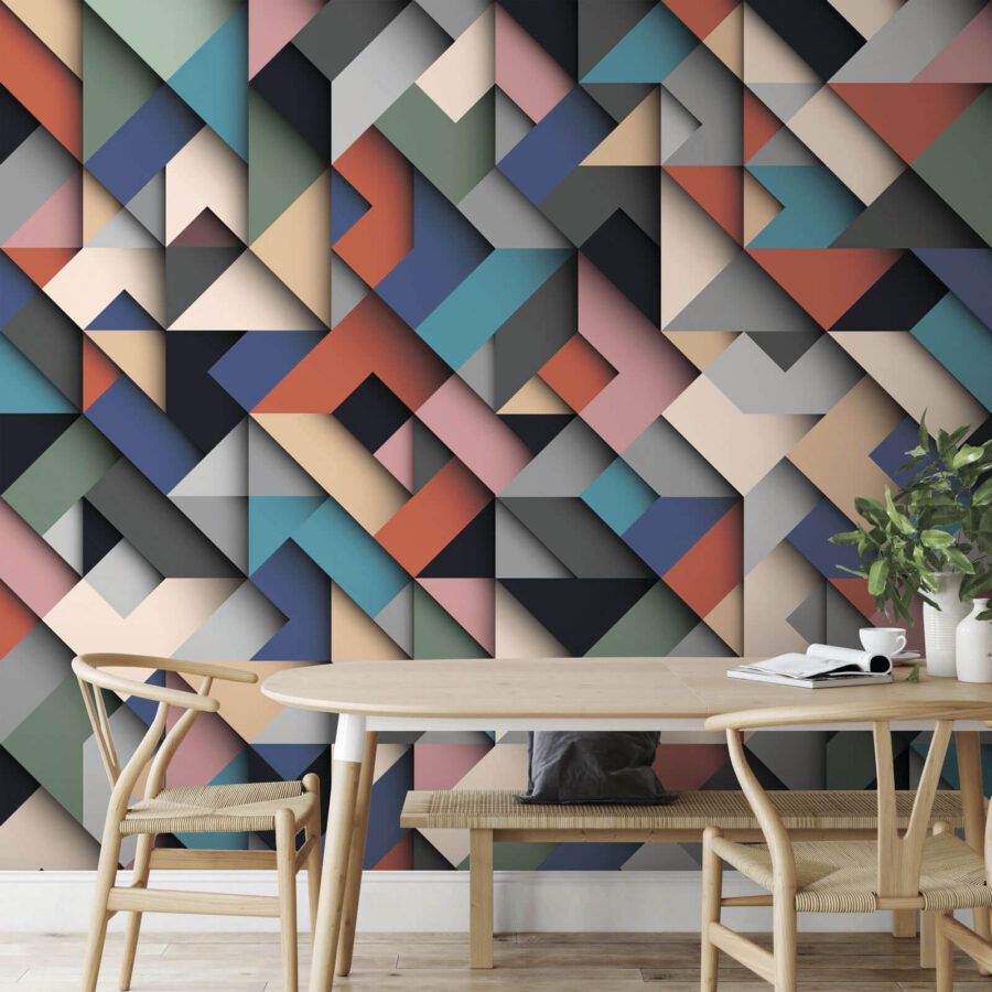 Motif multicolore de carrés