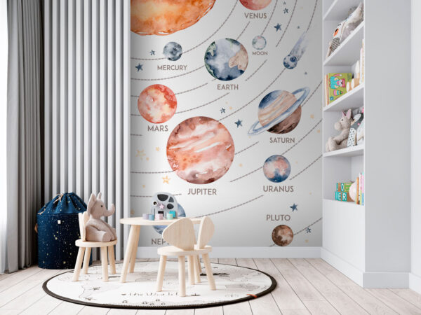 Aquarelle de planètes et d'étoiles Aquarelle de planètes et d'étoiles