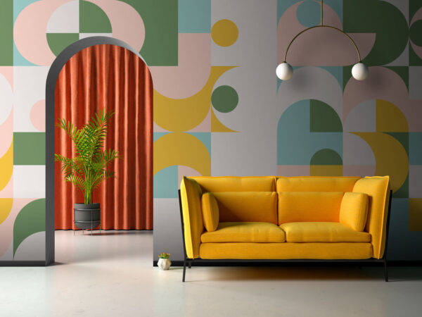 Motif coloré avec des cercles et des points Motif coloré avec des cercles et des points