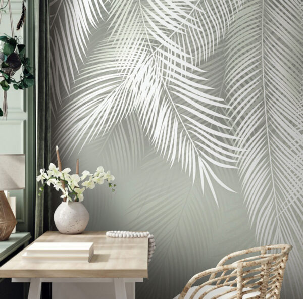 Feuilles blanches sur fond gris Feuilles blanches sur fond gris