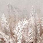 Plumes blanches sur fond gris