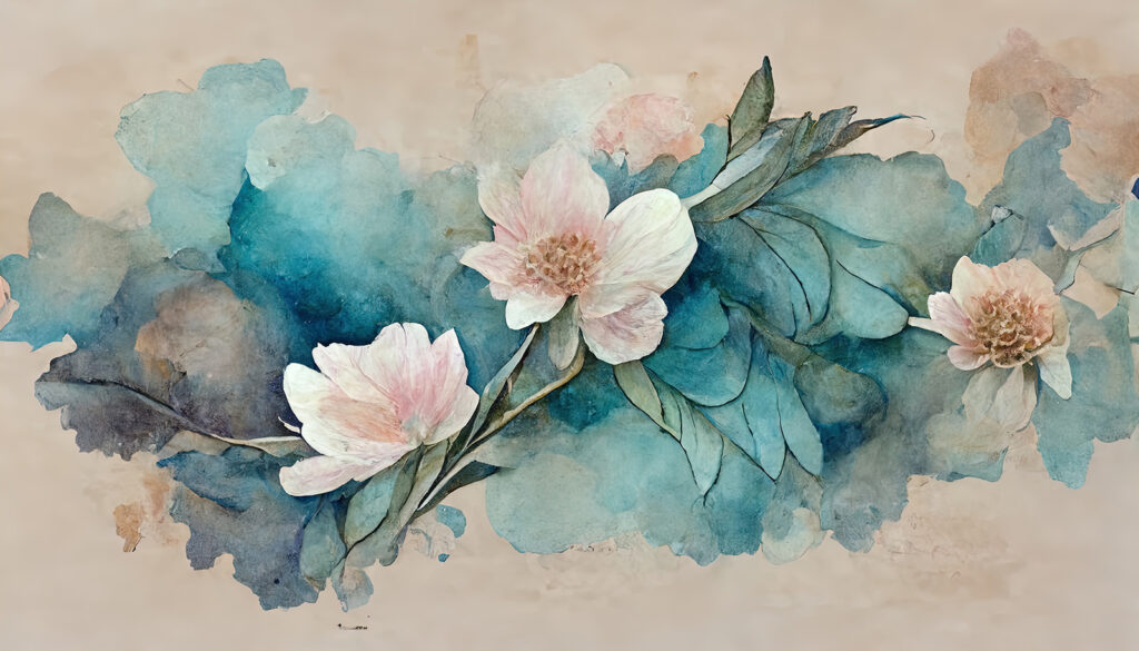 Peinture de fleurs et de feuilles Peinture de fleurs et de feuilles