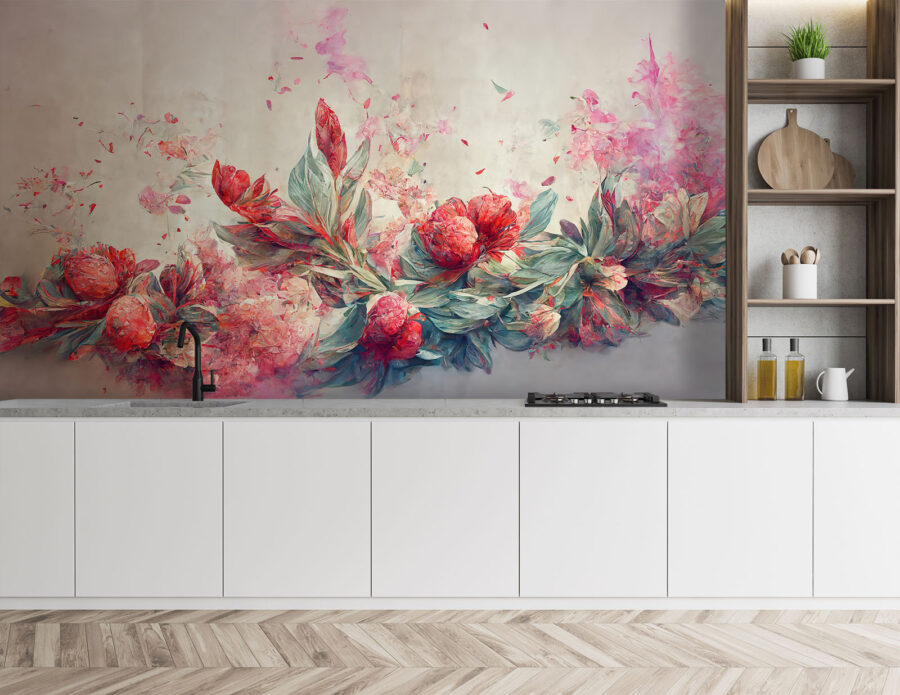Peinture de fleurs et de feuilles Peinture de fleurs et de feuilles