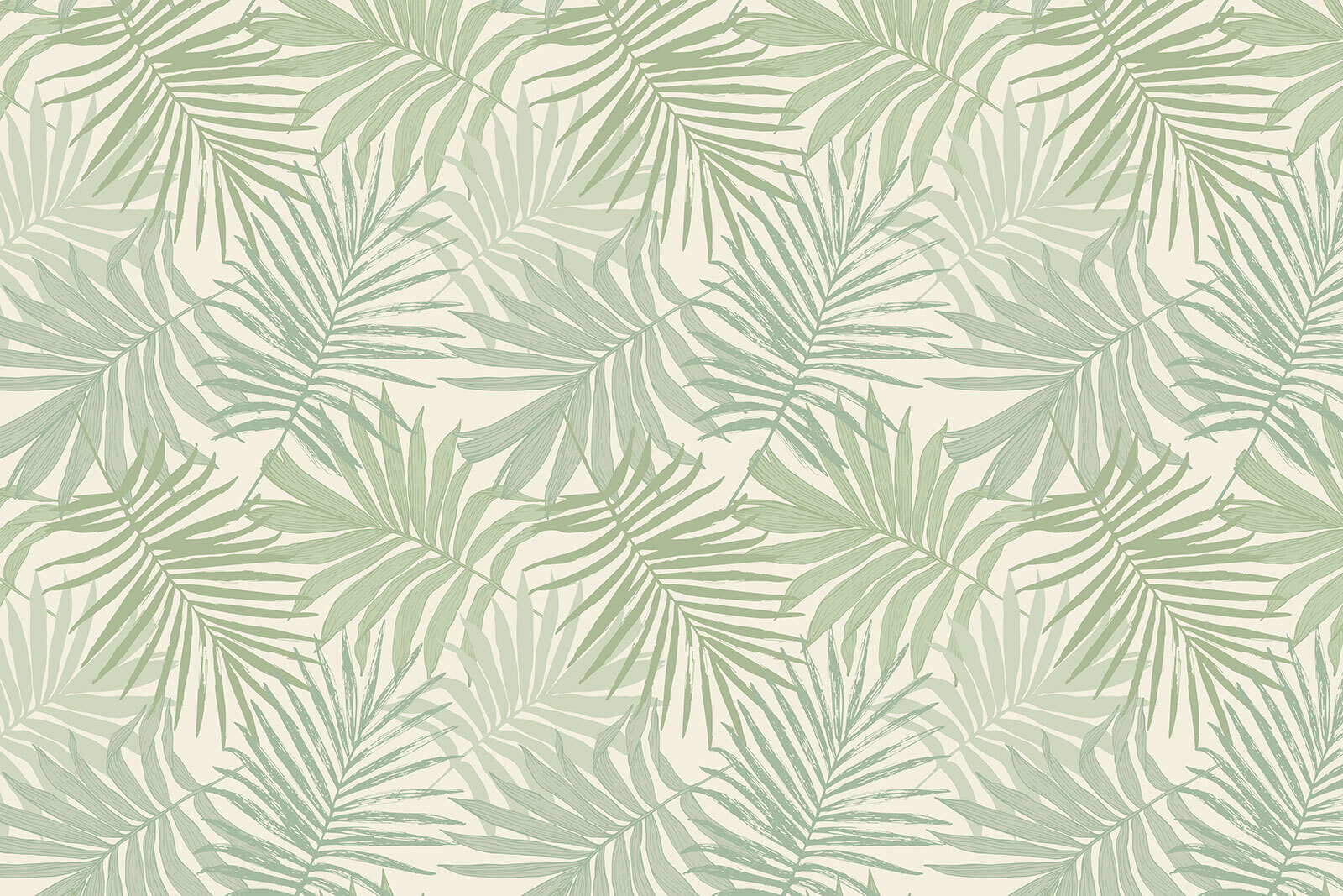 Pattern of leaves on a white background